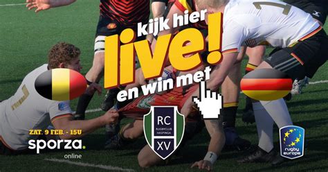 Sporza live live streaming, tv schedule and links. Kijk hier live België vs Duitsland en win met Rugbyclub ...