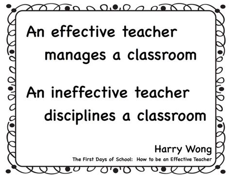 'you can accomplish anything with students if you set high expectations for behavior and performance by which you yourself abide.', 'it is very reassuring to your students that. 12 best Harry Wong - Classroom Management images on Pinterest | Classroom ideas, Harry wong and ...