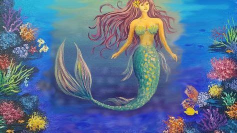 Free download 50 best quality coral reef drawing at getdrawings. Painting mermaid acrylic 27 ideas for 2019 | Mermaid ...