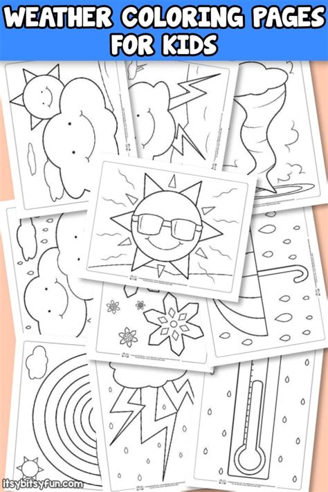 Free printable summer coloring pages minion. Weather Coloring Pages for Kids - itsybitsyfun.com