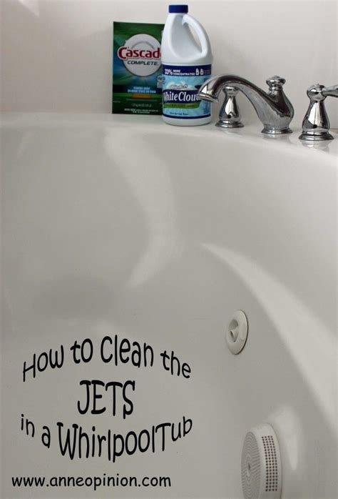 How to clean a jetted tub or bathroom soaking tub with air jets diy methods + jetted tub cleaners. whirlpool-tub... follow the comment not the directions in ...