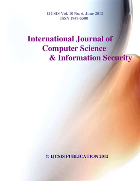 The journal of the acm (jacm) provides coverage of the most significant work on principles of computer science, broadly construed. (PDF) Journal of Computer Science and Information Security ...