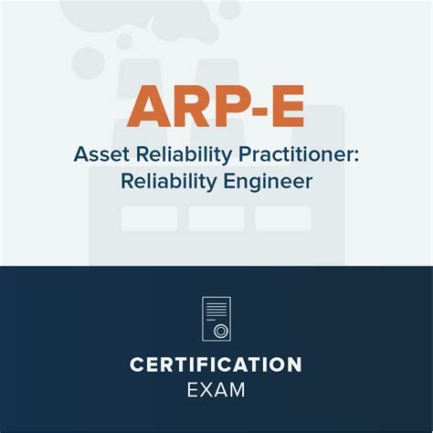 Certifications also increase your potential for career advancement. ARP-E Certification Exam - Reliability Engineer - Mobius ...