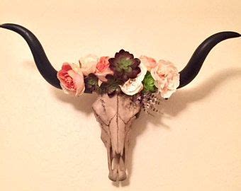 Ververwerks a sweet texas maker giveaway just in time for. Flower & Succulent Cow Skull | Skull decor, Home design ...