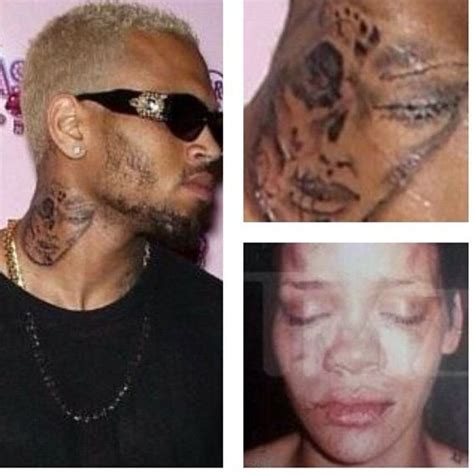 Chris brown insists his absurd new neck tattoo is not rihanna. Has Chris Brown tattooed Rihanna on his neck? - FLAVOURMAG