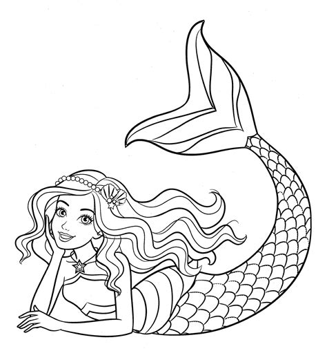 In these page, we also have variety of images available. Mermaid Coloring Sheets Beautiful Barbie Pages Youloveit ...