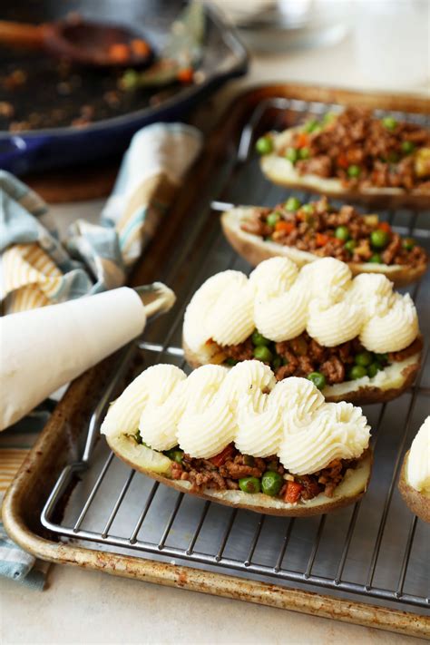Find fast recipes, baked recipes and even fancy recipes (hasselback potatoes, anyone?). Shepherd's Pie Twice Baked Potatoes | Recipe | Twice baked potatoes, Shepherds pie, Shepherds ...