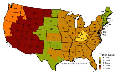 United states postal service the link above will take you to the service standards map on the usps website called ribbs enter some basic info and click first class mail will travel by truck if it can get to the destination as fast as if it would go by air. Shipping