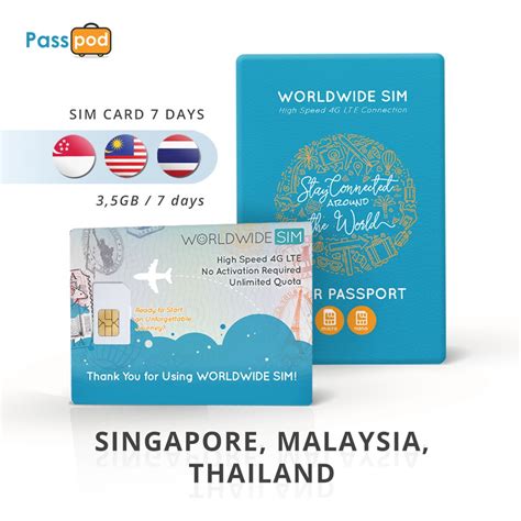 Sim cards can be purchased in city shops, at the airport, or in advance online with a simple pickup at the airport. SIM Card Singapore & Malaysia & Thailand - 7 Hari ...