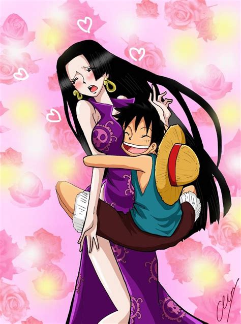 Voice actors • kotono mitsuishi • kanae itō (young) • lydia mackay (english va). Luffy and Hancock by Hikari-15-L on DeviantArt | Luffy ...