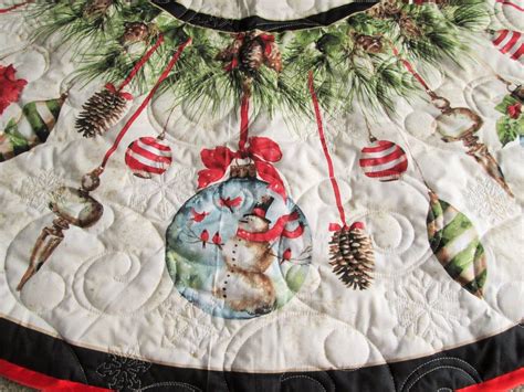 Maybe you would like to learn more about one of these? Christmas Tree Skirt Personalized option Quilted Woodland ...