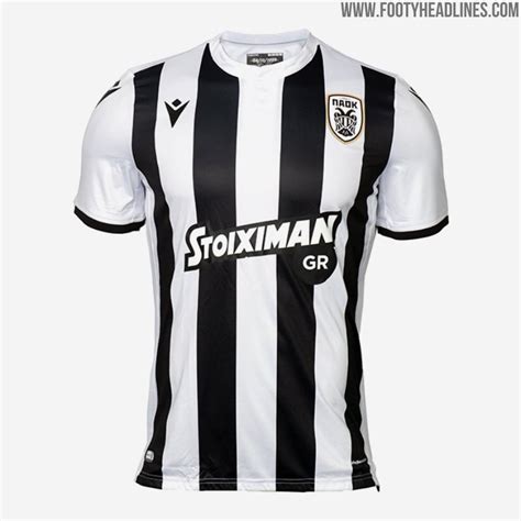 At the bottom of the black and white striped jersey, which will be worn by paok players. PAOK 19-20 Home, Away & Third Kits Released - Footy Headlines