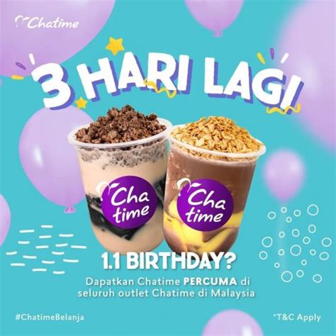 Over the past year, we've found an average of 0.8 discount. 1 Jan 2020: Chatime 1.1 Birthday Free Beverages Promo ...