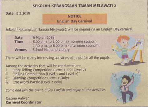 1 mark awarded for answers with punctuation, structure or/and spelling errors. Learning English Daily: BAHASA INGGERIS - FORMAT SOALAN ...