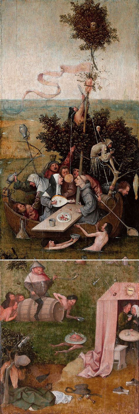 The surviving painting is a fragment of a triptych that was cut into several parts. Fools, Gluttony & Lust, Together At Last - greg.org