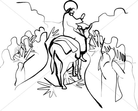 The most incredible and also beautiful free sunday school. jesus riding on a donkey clipart - Clipground