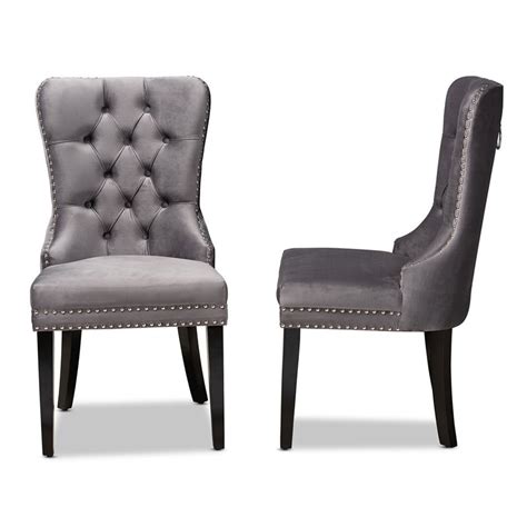 Maybe you would like to learn more about one of these? set of 2 baxton studio remy grey velvet upholstered ...