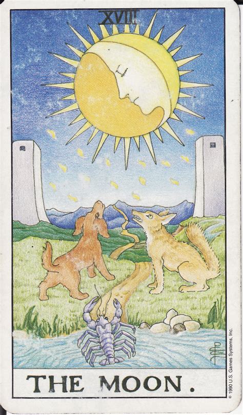 The moon card indicates that there are the moon tarot card and your friends. TAROT - The Royal Road: 18 THE MOON XVIII