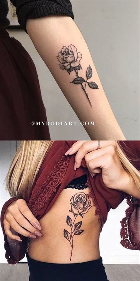 Flower rib tattoos for girls. 30 Delicate Flower Tattoo Ideas | Rose tattoos for women ...