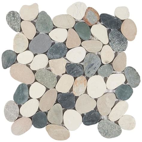 Backsplash & wall tile trim (240) backsplash kits (25) backsplash tiles (374) ceramic mosaic tiles (42) glass mosaic tiles (253) glass tiles (95) Landscape Multicolored 3-in x 6-in Natural Pebble Wall ...