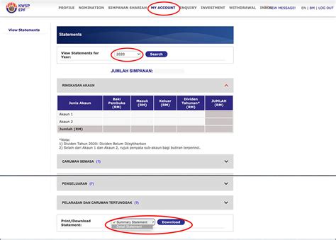 At this point you have the option of printing out your kwsp account statement. Cara Daftar i-Akaun KWSP | Dapatkan Penyata EPF Online ...