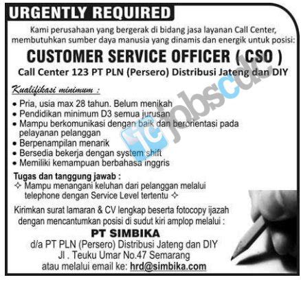 Perusahaan ini dipimpin oleh seorang direktur utaman yaitu nur pamudji. Lowongan Kerja Customer Service Officer (CSO) PLN Semarang ...