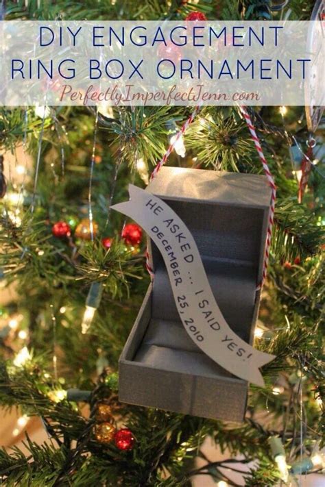 Bridal rings company 550 south hill st. Engagement ring box into an ornament! So cute! | Engagement ring box, Diy engagement ring box ...