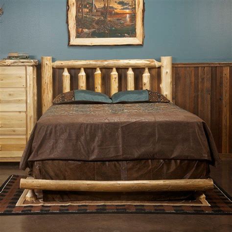 Bed frame, cedar bed, post bed, custom made frame, cedar frame, cedar post bed. Cedar Lake The Original Low Profile Log Bed in 2020 | Log ...