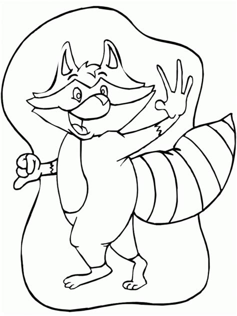 It states that raccoons have great fun climbing trees. Free Printable Raccoon Coloring Pages For Kids