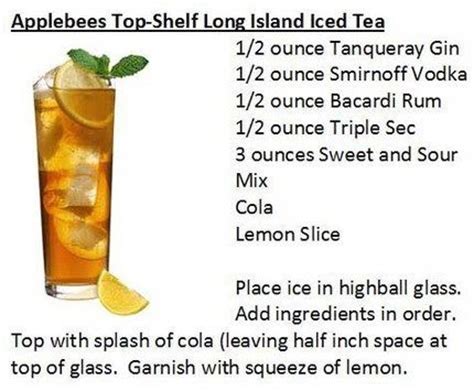 Want to start a new best of li thread? Applebees Top-Shelf Long Island Iced Tea | Cocktails ...