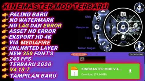 Kinemaster mod is a modified version of it self where many android app developers modify this apk file and all the premium features for free. Download kinemaster pro anti bug terbaru - YouTube