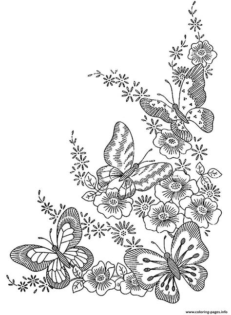 Top 25 butterfly coloring pages: Adult Difficult Butterflies Coloring Pages Printable