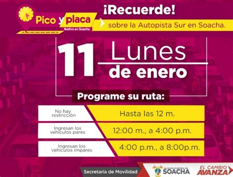 Recuerde que los horarios de la restricción para este tipo de carros son: Soacha tendrá pico y placa este lunes festivo | RCN Radio