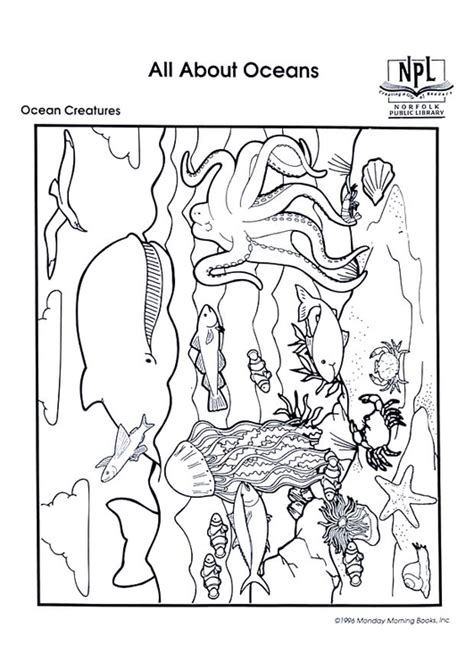 Schwarz weisse musterdesign mit dekorativen. Coloriage animaux marins - Coloriages Gratuits à Imprimer ...