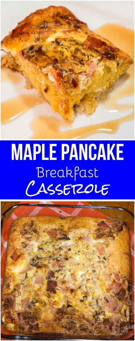 Make toast in the morning and spoon your breakfast out of the crock pot. Maple Pancake Breakfast Casserole. Easy breakfast idea ...