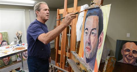 A commander in chief's tribute to america's warriors. WOW to show George W. Bush veteran paintings