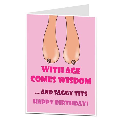 Don't forget to add a bouquet of birthday flowers to your card! Funny Rude Birthday Card For Her Women Perfect For 40th ...