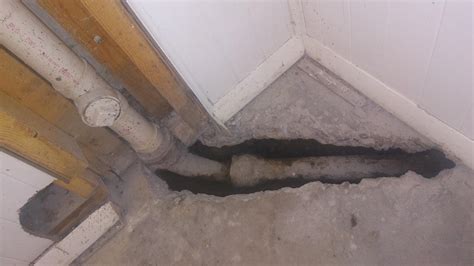 Easy to use, easy to maintain: Kitchen sink drain pipe broken under basement floor. What ...