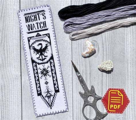 Game of Thrones: Night's Watch Cross Stitch Embroidery ...