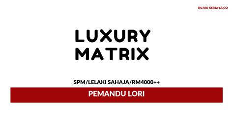 Thousands of companies like you use panjiva to research suppliers and competitors. Jawatan Kosong Terkini Luxury Matrix ~ Pemandu Lori ...