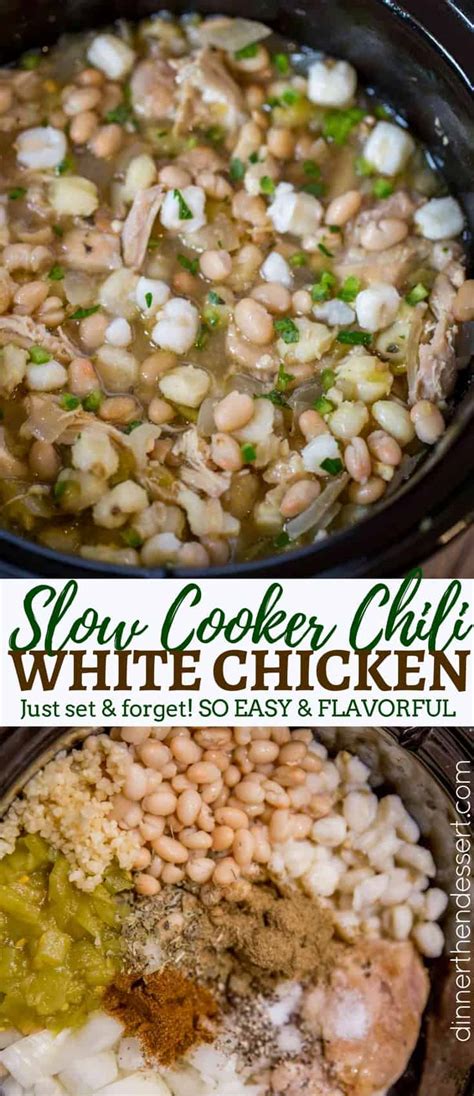 Grits go very well with chili. Slow Cooker White Chicken Chili - Dinner, then Dessert