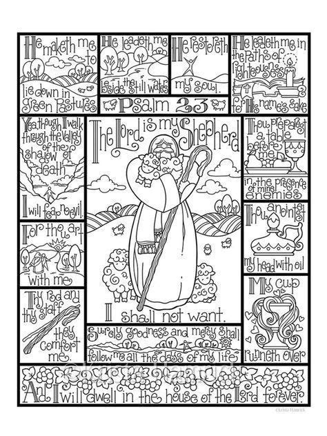 Matthew 5:14 mindfulness coloring page. For Psalm 23 Coloring Page (With images) | Sunday school ...