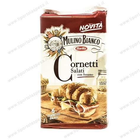 G 295, senza olio di palma. Cornetti salati con sesamo Mulino Bianco Barilla x 6 - www ...