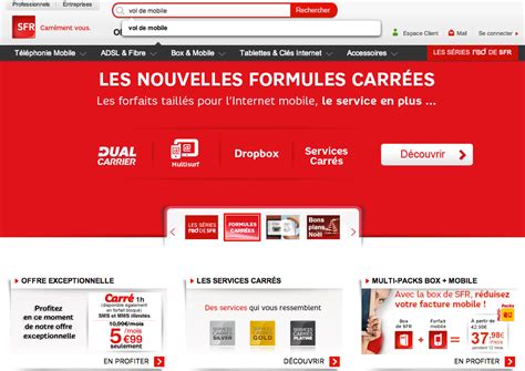 I just found out the most disappointing customer assistance service. Déclaration de vol de mobile sur le site de SFR ...