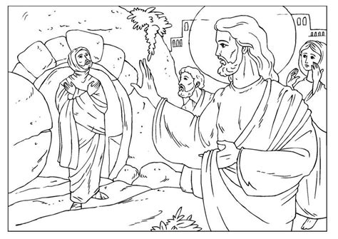 Lazarus of bethany, also known as saint lazarus or lazarus of the four days, venerated in the eastern orthodox church as (righteous) lazarus the four days dead after he rose again. Jesus Raises Lazarus Coloring Page - Coloring Home