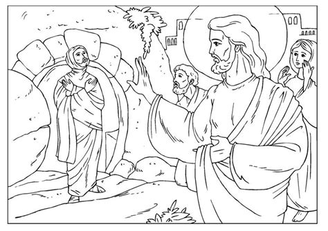 Lazarus of bethany, also known as saint lazarus or lazarus of the four days, venerated in the eastern orthodox church as (righteous) lazarus the four days dead after he rose again. Jesus Raises Lazarus Coloring Page - Coloring Home