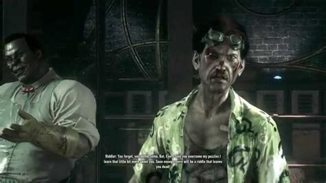 The riddler boss fight note: Batman Arkham Knight: Riddler Boss Fight and Catwoman ...