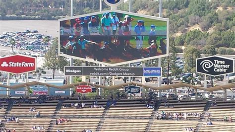 I'm not ashamed to say petco is a very nice stadium and their reputation as a top 3 ballpark is well earned. /r/Dodgers had a meetup today and got on the screen ...