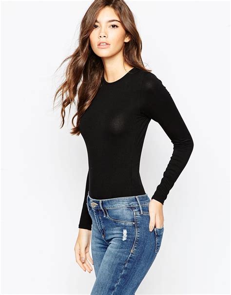In reality there really aren't any. Image 1 of ASOS Body With Crew Neck And Long Sleeves (With ...