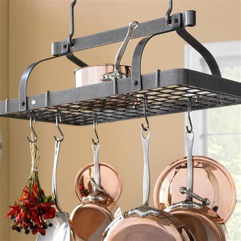 If you're a fan of rustic style like me, you'll find the collection below very grid hanging pot rack rack mounted under the ceiling. Enclume Grande Cuisine Rectangular Ceiling Pot Rack ...